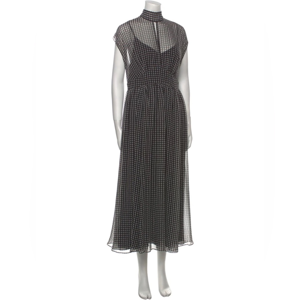 Kate Spade Chiffon Houndstooth Dress